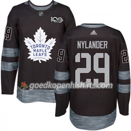 Toronto Maple Leafs William Nylander 29 1917-2017 100th Anniversary Adidas Zwart Authentic Shirt - Mannen